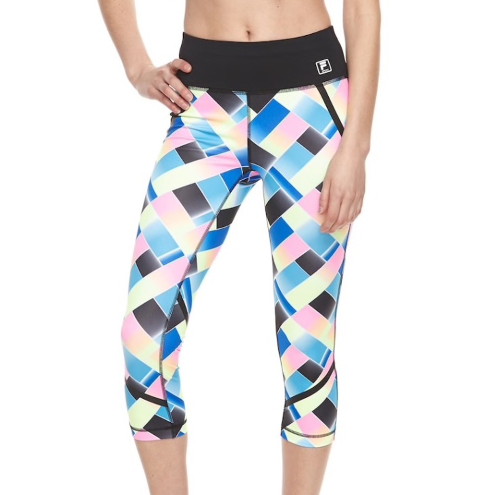 Fila Sport High Waisted Capri Print Size Small